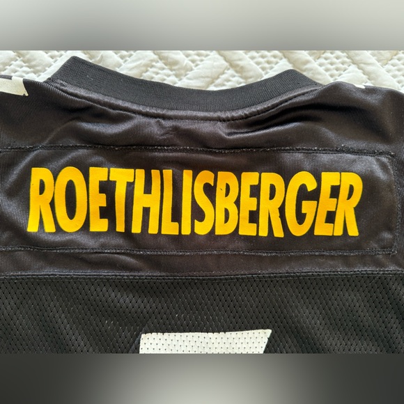 Reebok Onfield Pittsburgh Steelers Ben Roethlisberger NFL Jersey Youth Unisex L - Picture 11 of 13